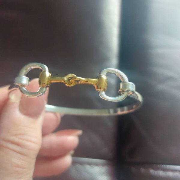 Personalized Horse Bit Bracelet in Gold and Silver Bracelet Gold ...
