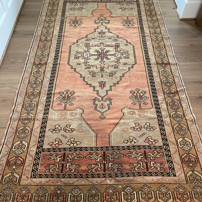 2x12 Red Runner Rug, Bohemian Rug, Anatolia, Rustic Runner Rug, Oushak ...