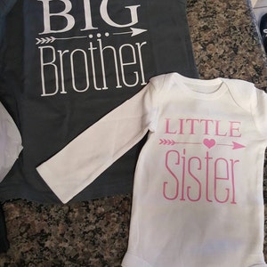 Big Brother/ Little Sibling Set Big Brother Shirt / Little - Etsy