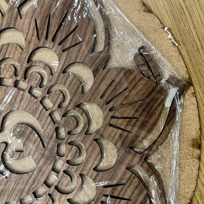 Retro 70s 8 Panels Wooden Wall Art, Natural Wood Veneer, Retro 70s ...