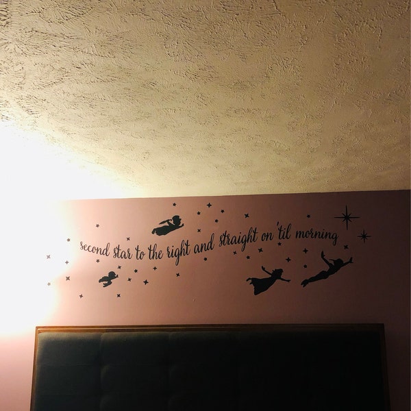 Peter Pan Tinkerbell Wendy John Michael Flying Second Star to the Right ...
