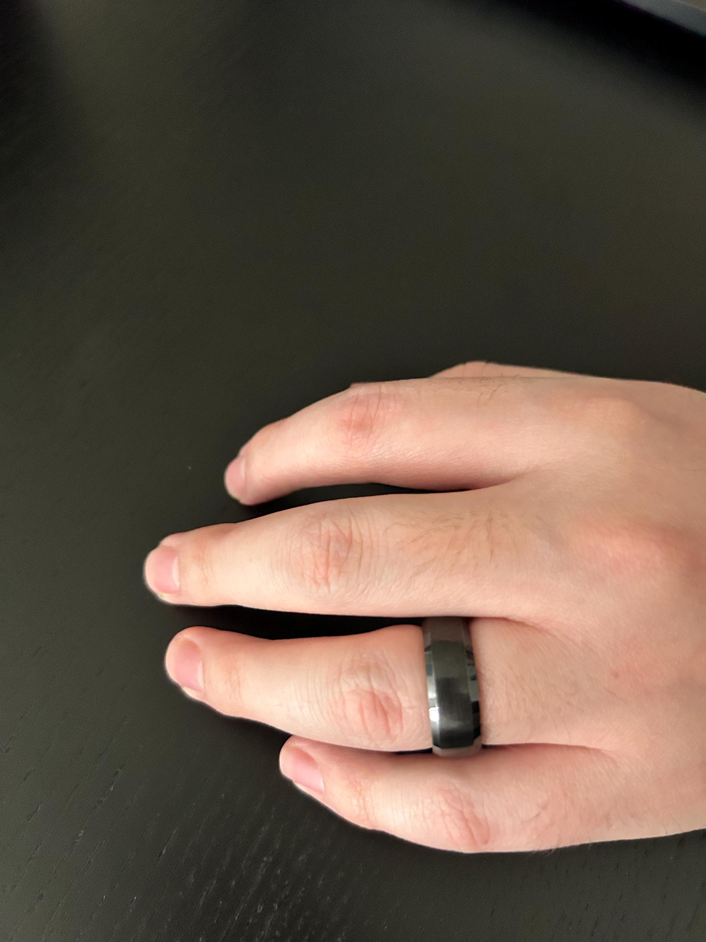 Black Whiskey Barrel Rings, Unique Men Wedding Band, Mens Wooden Promise Ring, Tungsten Wedding Bands for Men, Mens Engagement Ring For Him