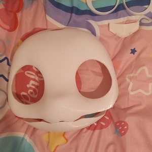 毛皮のような着ぐるみのヘッドベース Kemono V2 可動顎 3D プリント