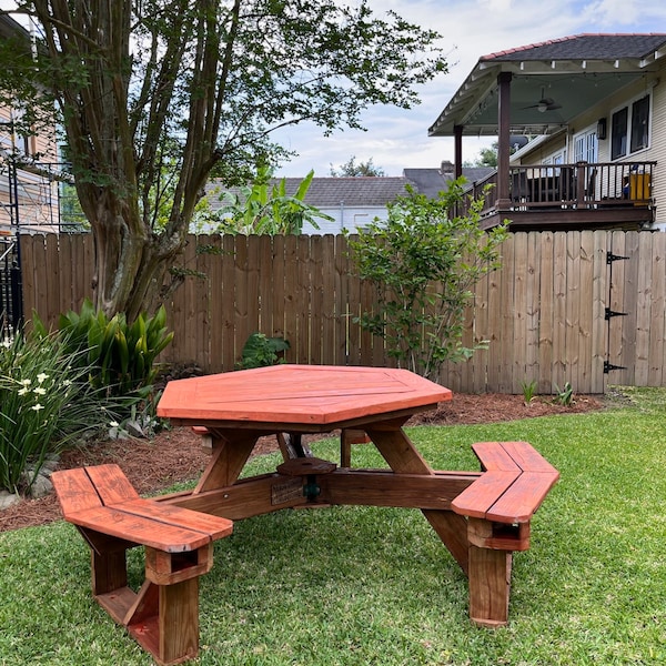 Hexagon Picnic Table-how to Plan - Etsy