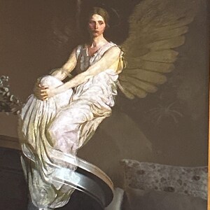 ヴィンテージの天使画：リマスターされたカトリックのアートワーク