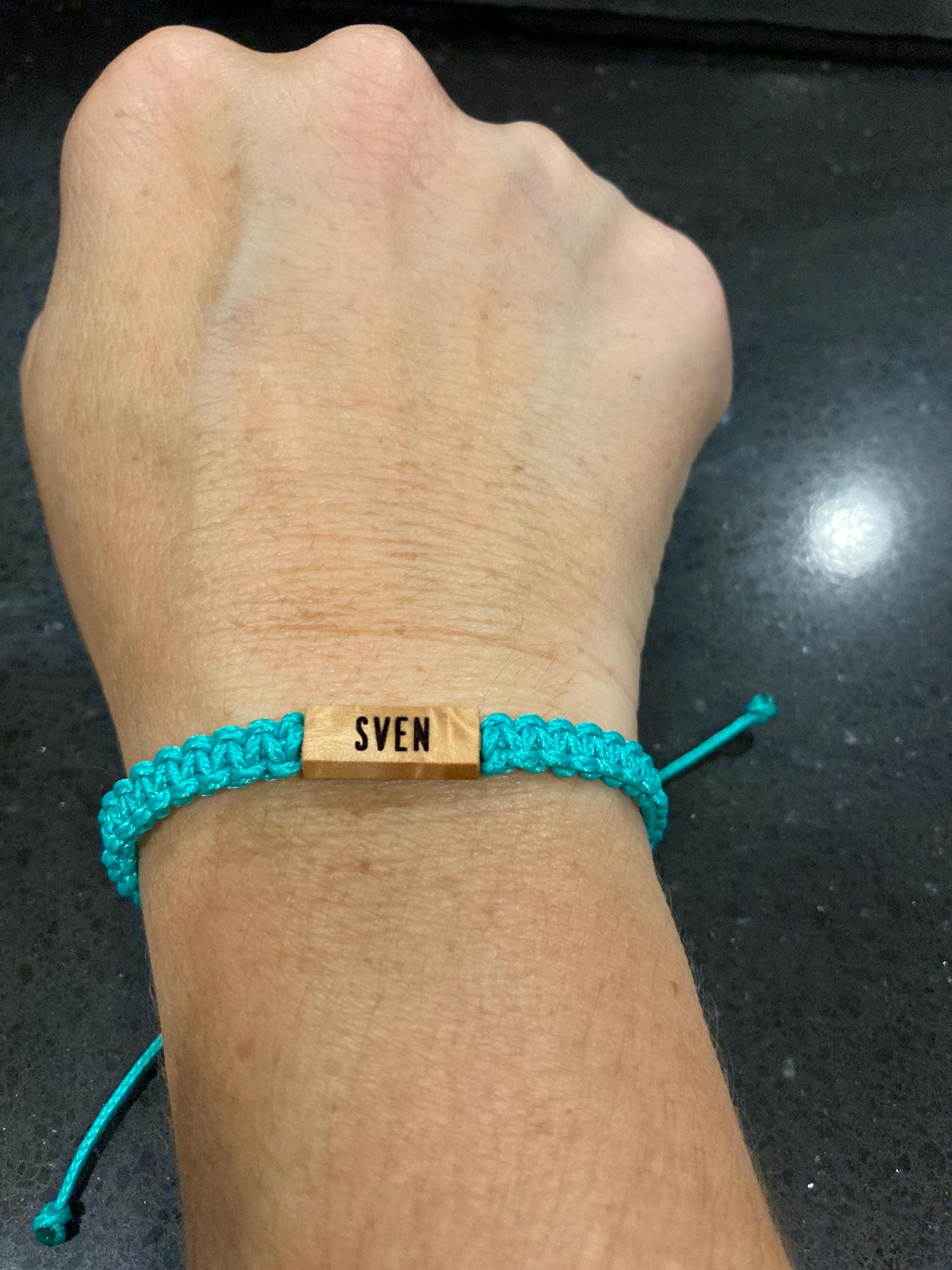 Personalized Pet Bracelet, Reclaimed Maple Wood, Adjustable Macrame Braided Paracord, Dog/Cat Memorial, Engraved Paw Print Custom Name