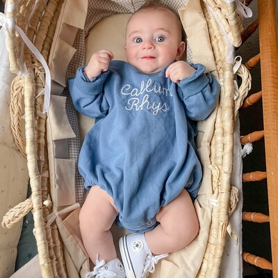 thumbnail image 2 of Ruggedbutts Toddler Boys Swim Shorties - Periwinkle Blue Seersucker... 2 of 9