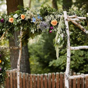 White Birch Wedding Arch | Etsy