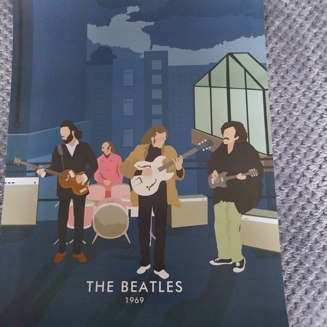 The Beatles 1969 Rooftop Concert Poster: Minimalist Wall Art - Etsy