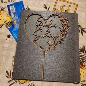My Heart Forever Cake Topper - 9