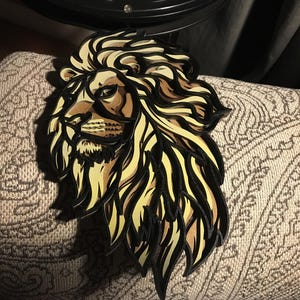 Multilayer Lion Laser Cut File 3D Layered Safari Laser Cut Dxf Dwg