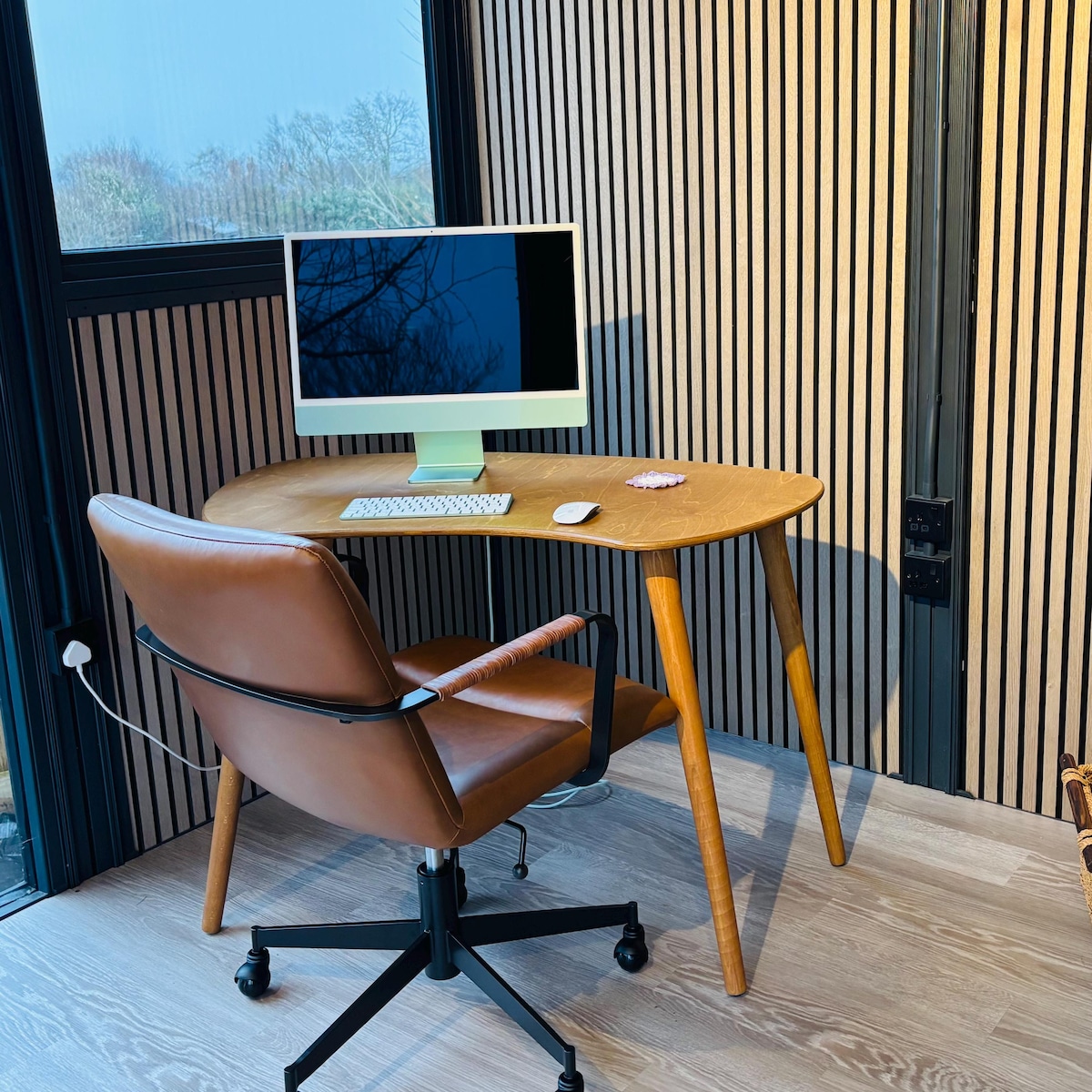 Ellipse Home Office Wood Laptop Desk
