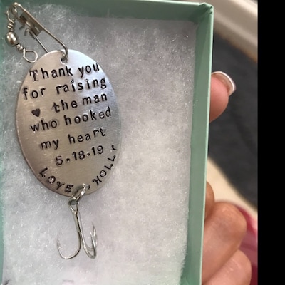 Father of the Groom Thank You for Raising the Man Who Hooked My Heart Personalized Fishing Lure ...