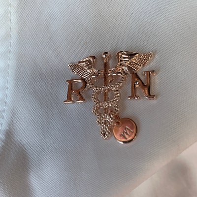 Rose Gold RN Pin Rose Gold Nurse Pin Nursing Pin Pin for - Etsy