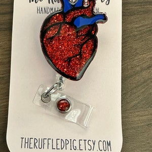Anatomical Heart Badge Reel Belt/Slide