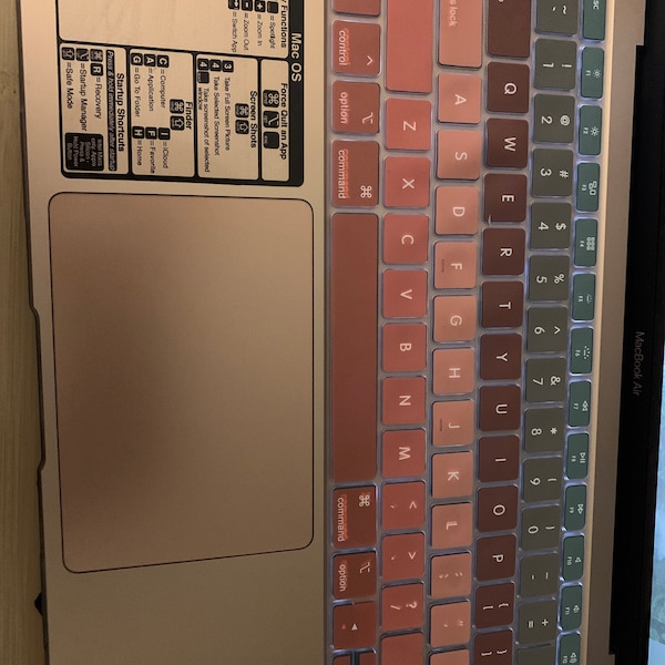 MacBook Keyboard Shortcut Vinyl Decal Sticker | Mac OS Cheat Sheet ...