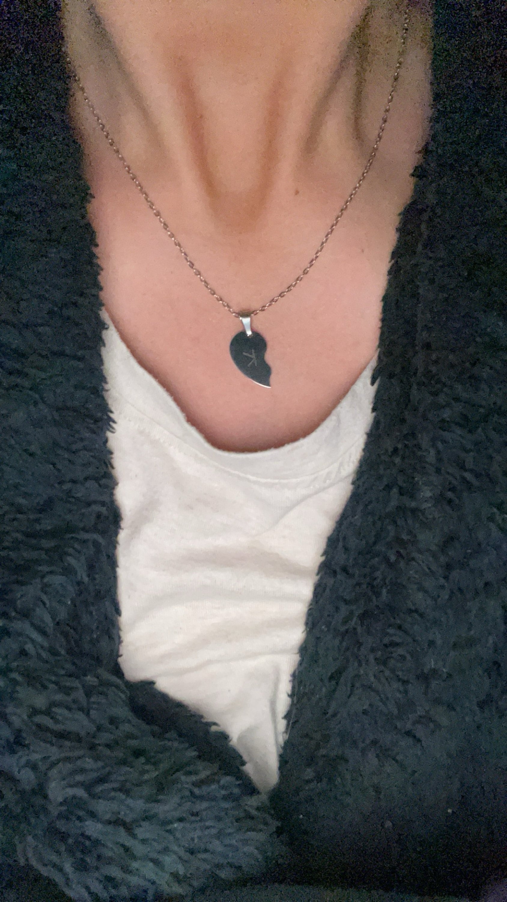 Personalised Best Friends Heart Necklaces Couples Necklaces Custom Engraved Gift For Her Minimalist Bridesmaid Gift Birthday Gift