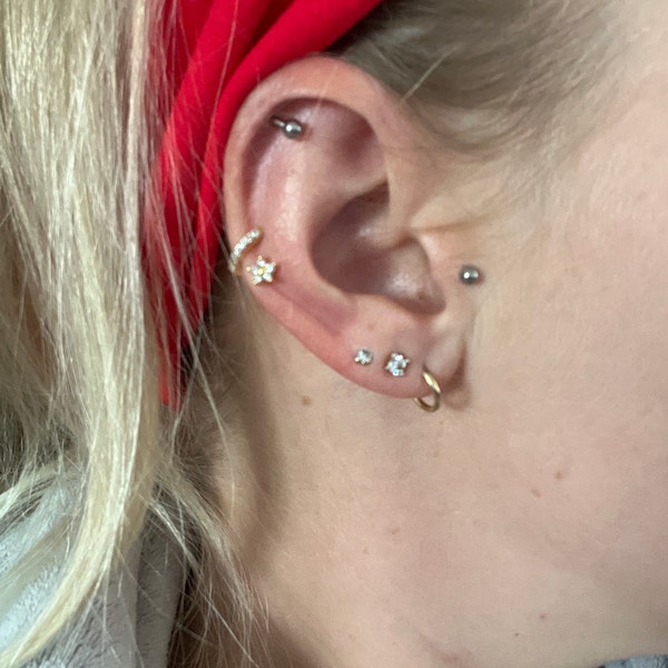 Lot De 6 Tubes De Piercing En Acier Inoxydable Miroir - Tailles Graduées De 14g à 00g - Pour Oreilles, Nez, Professionnel Ou Personnel