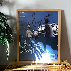 Vintage Japanese Save the Whales Poster Ultramarine Blue Exhibition Wall Art Print Environmental Art Ad Japanese Art Print Blue Whale Poster