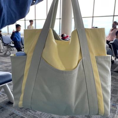 Tote Bag Pattern Tote Bag With Pockets Canvas Tote Bag Etsy