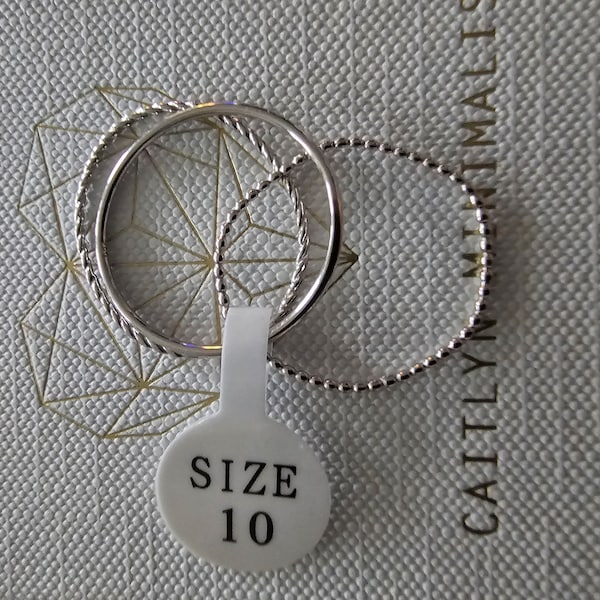 Stacking Ring Set • Ultra Thin Stacking Rings • Twist Ring, Dainty ...