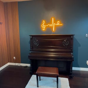 Decoración De Pared Musical: Llave De Sol De Madera De 60 Cm Con Luz LED Integrada, Diseño Moderno 3D