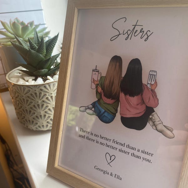 Personalised Gift for Your Sister - Choose Your Quote, Print for ...