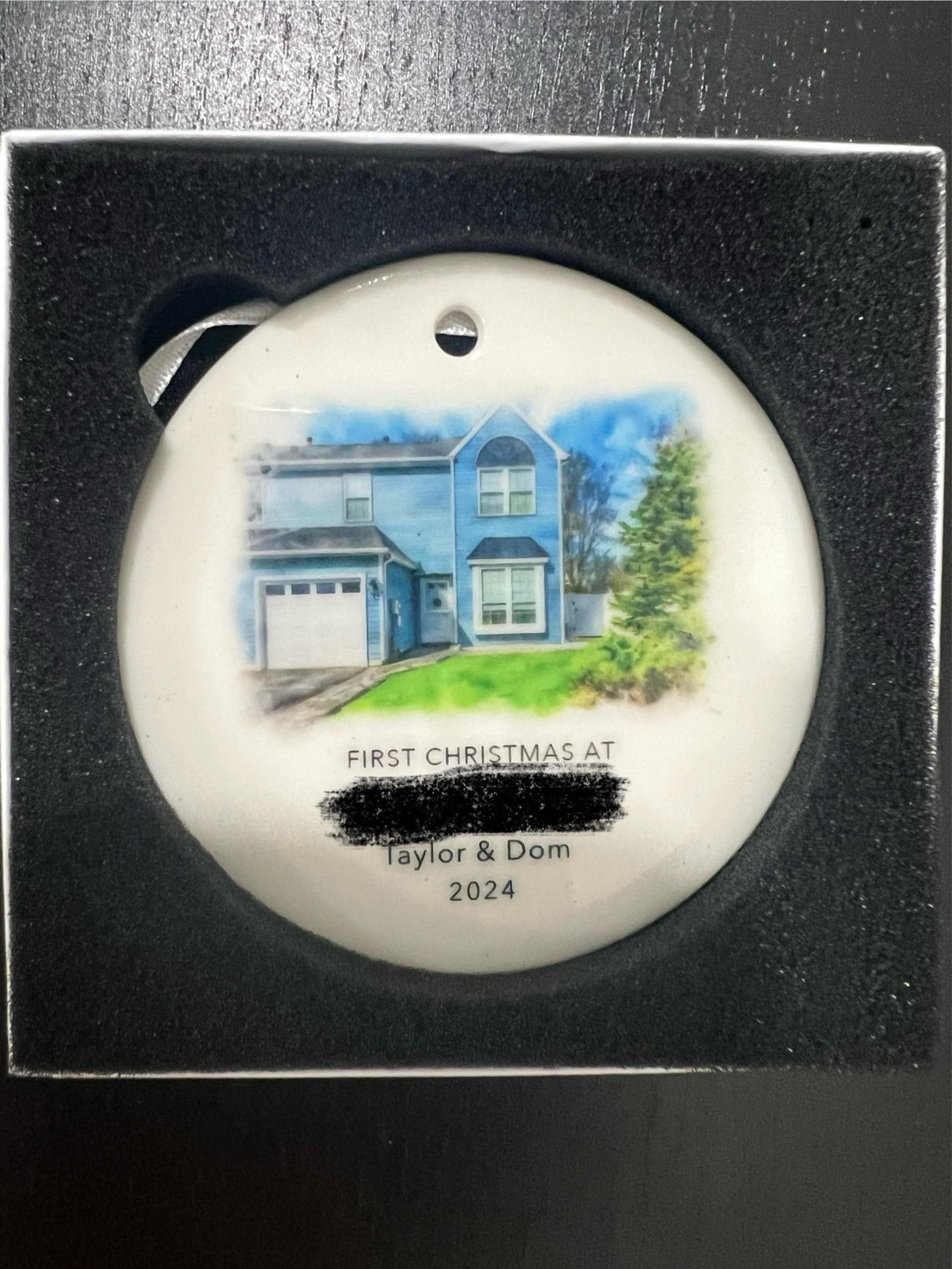 New Home Ornament - Personalized New Home Christmas Ornament - Watercolor Photo Ornament