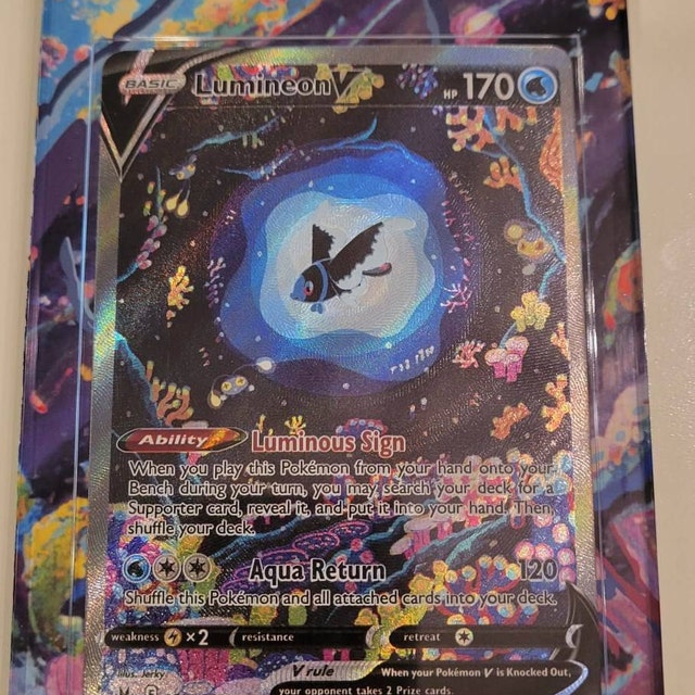 Lumineon V | Extended Art Display Case for Pokemon Card - Etsy