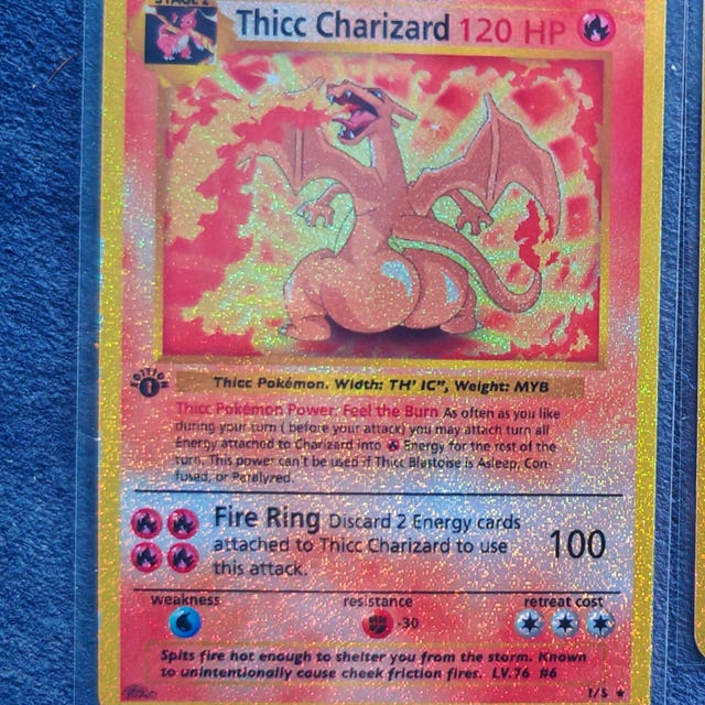 Thicc Charizard Card Fan Art - Etsy