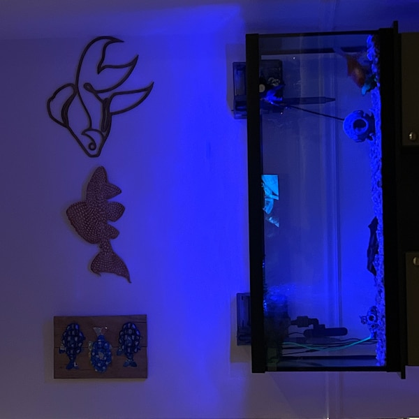 Picture of Minimalist Fish Wall Decor, Goldfish Wall Art, Laser Cut Wall Art ...