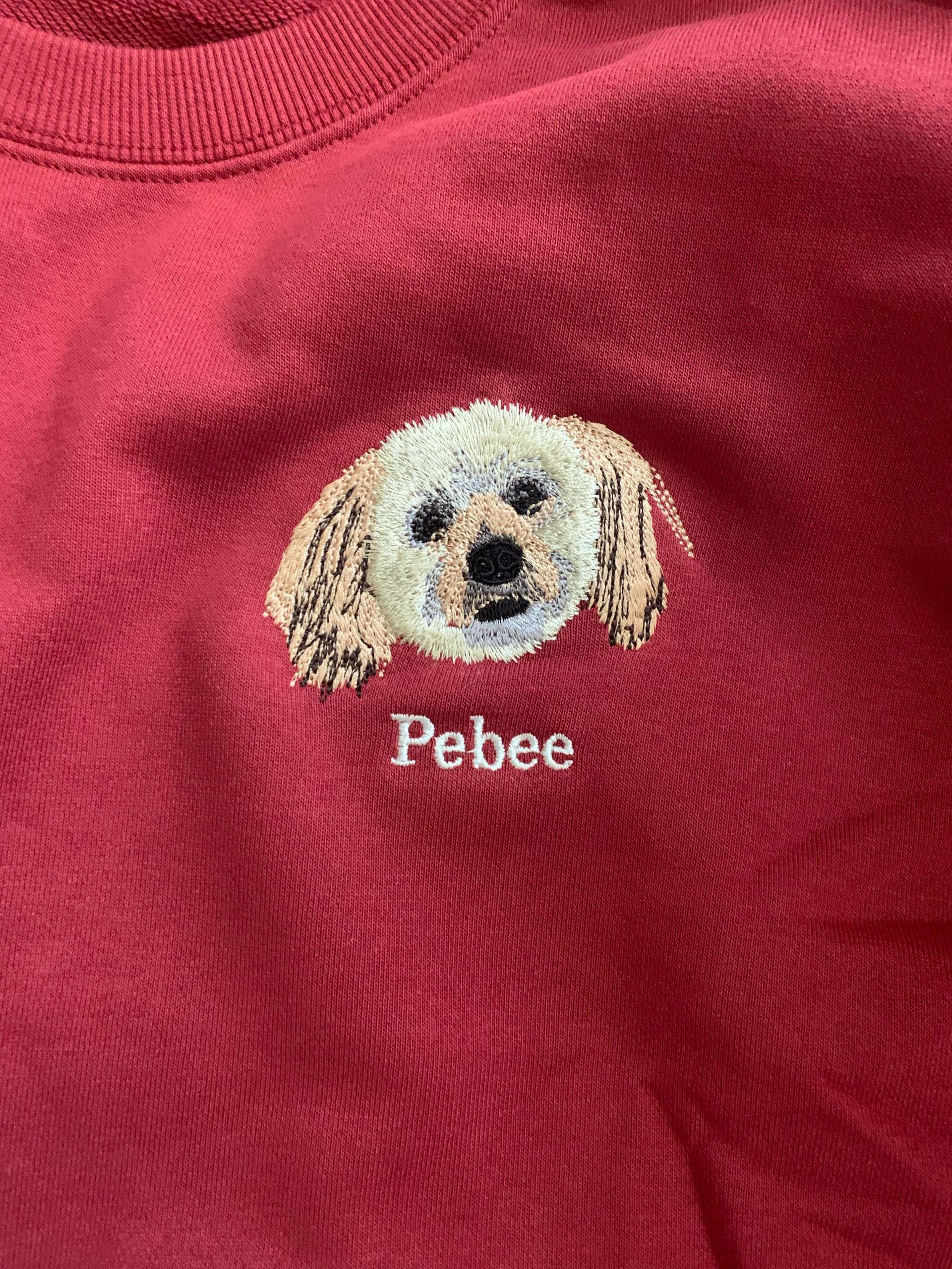 Embroidered Custom Pet Sweatshirt, Custom Embroidered Dog Sweatshirt, Unisex Crew Neck, Hoodie, Unisex T-shirt, Pet Lover Gift