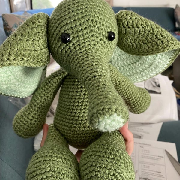 Everly the Elephant Crochet PDF Pattern ONLY; Digital File - Etsy Australia