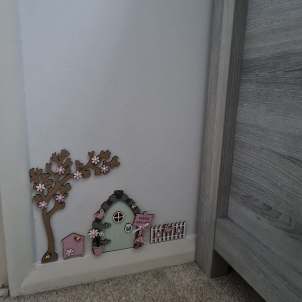 Sage Green & Pink Fairy Door, Available Individually or as a Set - Etsy UK