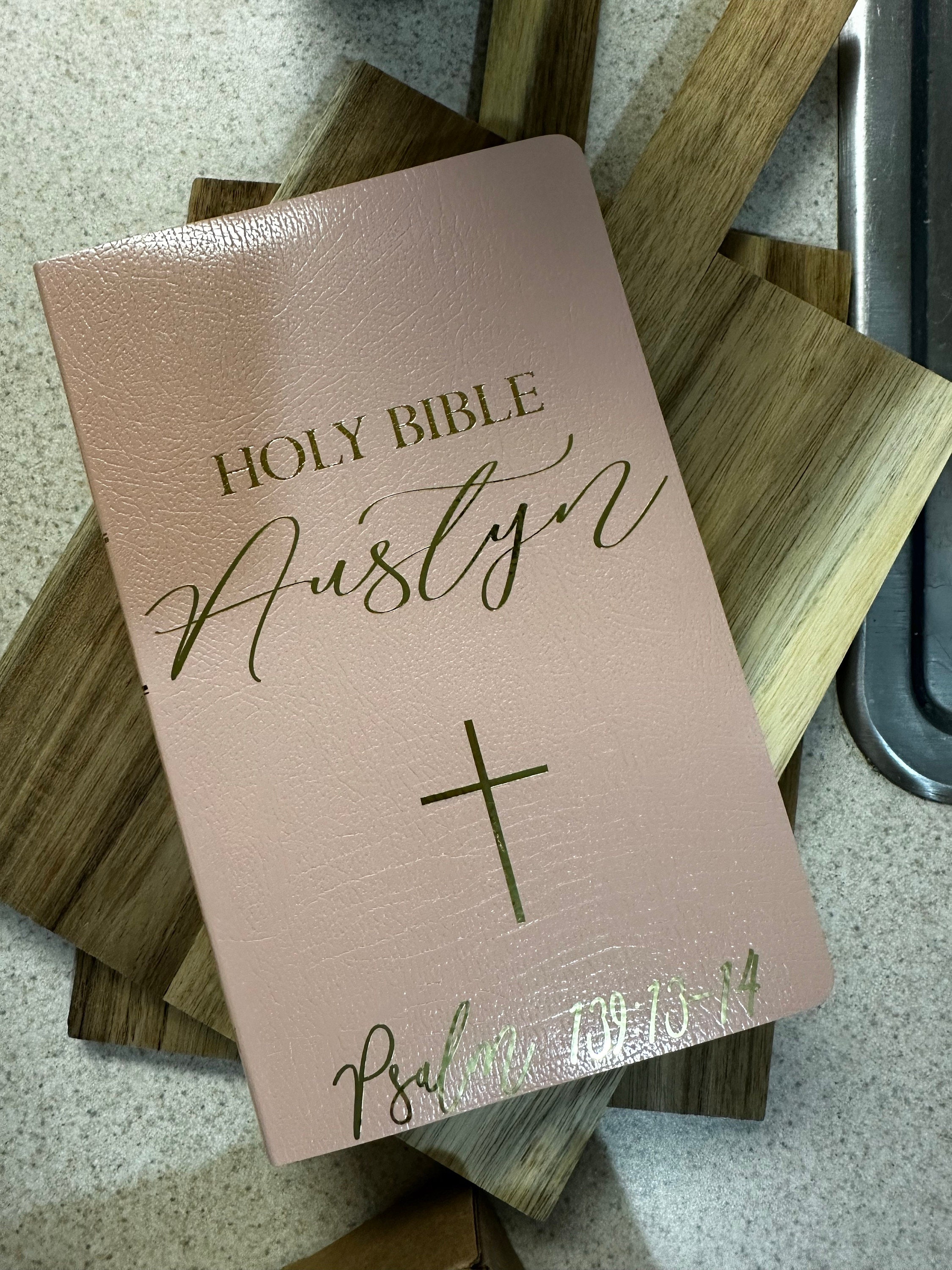 Personalized Bible Custom KJV/NKJV/NIV| Gift Holy Bible| Faux Leather King James Version|Baptisms|Weddings|Christenings|First Holy Communion