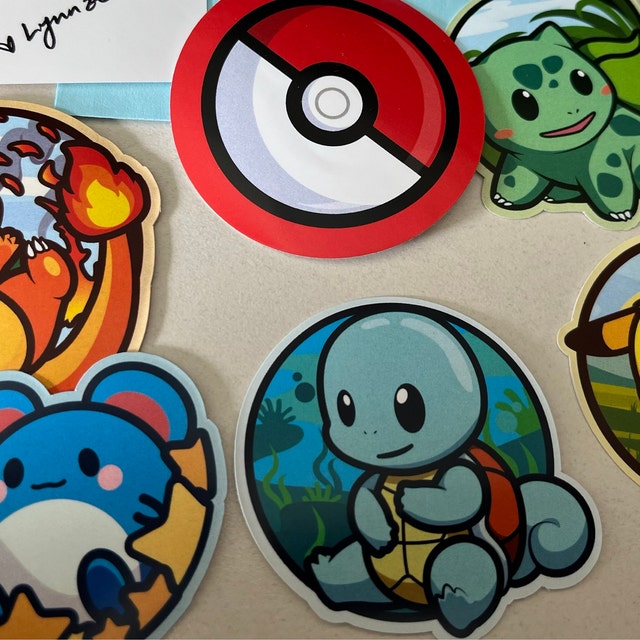 Pokemon Characters 3D Sticker Maker + Refill Set Pikachu Eevee Bulbasaur