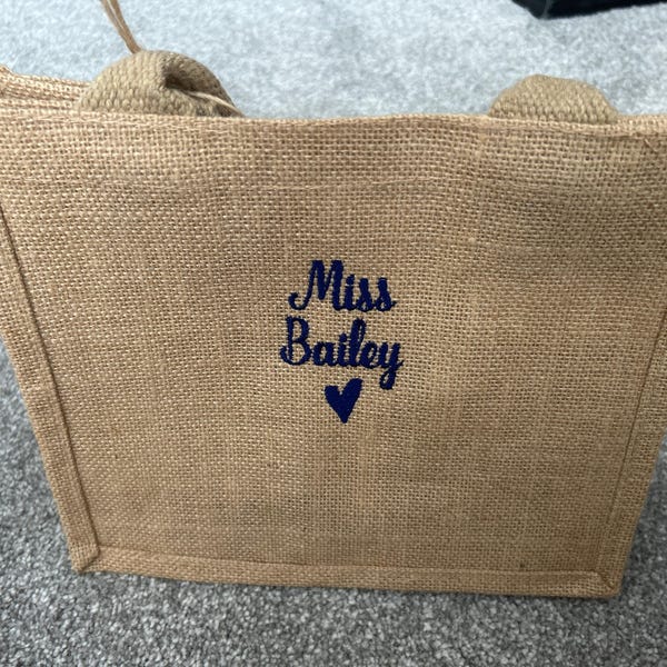 Personalised Teacher Bag, Custom Teacher Stuff Bag, Teacher Tote Bag, U2013 Persy Boo