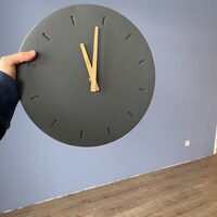 Orologio Da Parete Silenzioso Cander Berlin MNU 2760 - Diametro 60 Cm, Legno Quercia, Personalizzabile