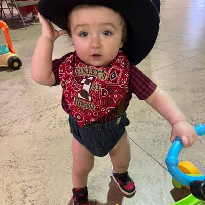 RODEO Back Number-personalized Cowboy-1st Birthday/rodeo Banner-high ...