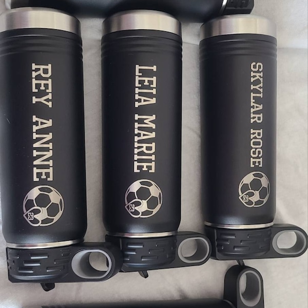 Personalized Soccer Water Bottle for Girls – Custom Name Kids Sports ...