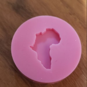TINY African Continent Flexible Silicone Mini Mold/mould 3/4 Inch for  Crafts, Jewelry, Scrapbooking, resin, Pmc, Polymer Clay 265 
