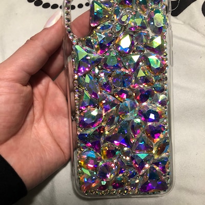 Rhinestone Crystal Glass Bling 3D Deco Customized Handmade iPhone 6/7/8 ...