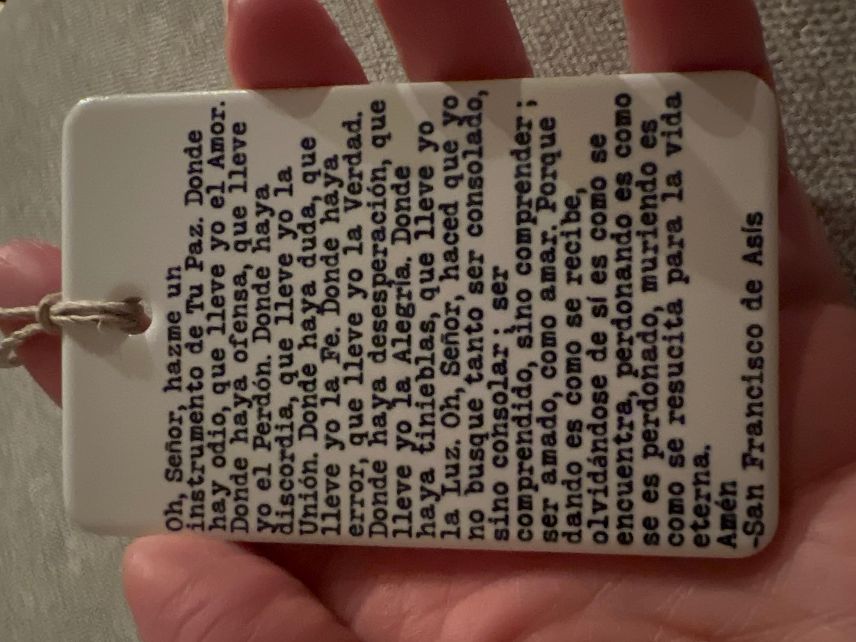 Saint Francis of Assisi Peace Prayer • Saint Francis Ceramic Wall Tag • Saint Francis Quote • Easter Gift • Gift For Her • Religious Quote