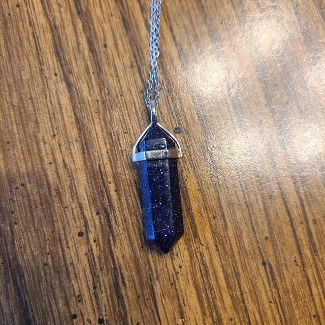 Collier Pendentif En Obsidienne Noire Naturelle - Pierre De Guérison - Longueur Réglable 85 Cm