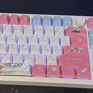 ホロライブ ふわもこキーキャップ：PBT ダイサブ チェリープロファイル