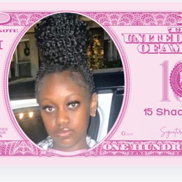 100 Dollar Bill Template, Custom Game Party Play Money, Add Your Text