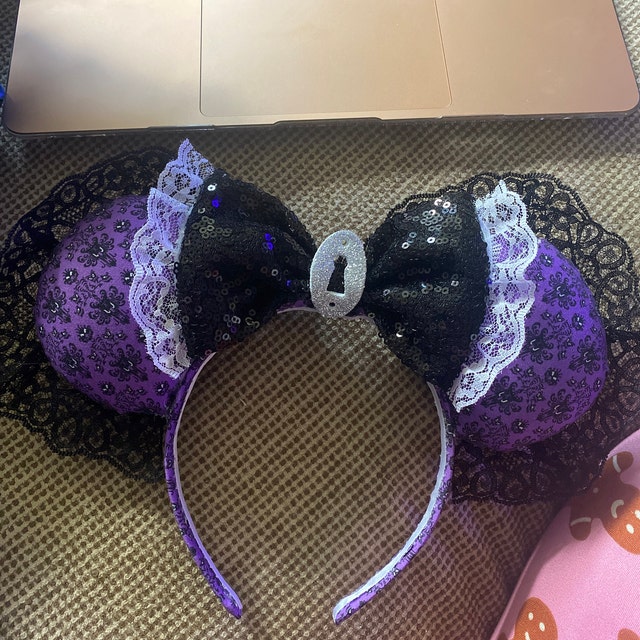 Handmade Disney Inspired Haunted Mansion Sequin Mouse Ear Headband - NWOT Haunted Mansion Inspired Mouse Ears Mickey Ears Headband  main image 4