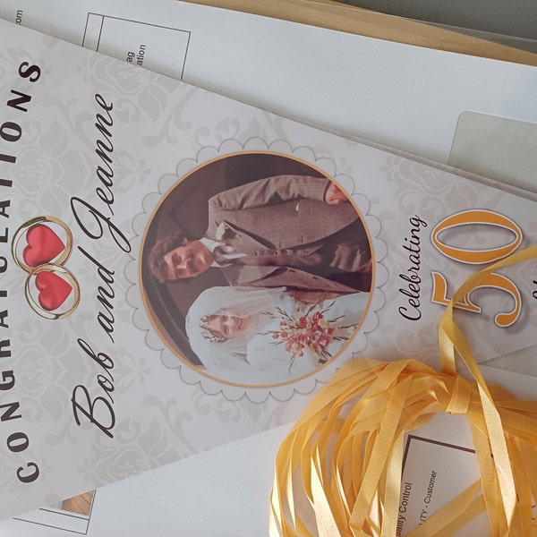 Personalised 50th Wedding Anniversary Cards