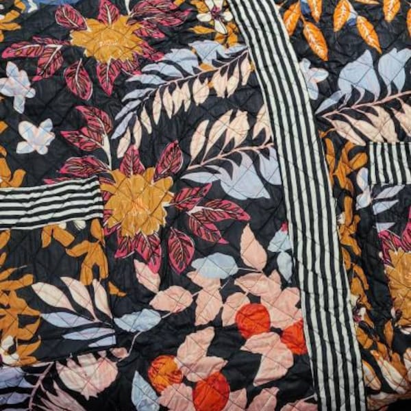 Free Delivery, Pink 100% Cotton Quilted Kimono Robe Jacket, Bestseller ...