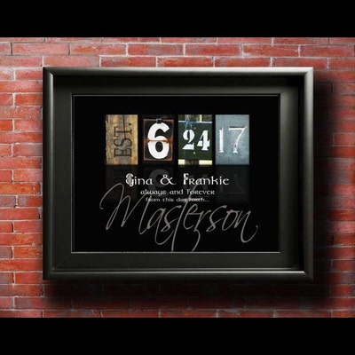 Custom Wedding Printable Wedding Gift for Couple Anniversary - Etsy